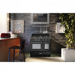 DeLonghi MEM 965T NN - Cucina 5 Fornello(i) a Gas, Doppio Forno Elettrico, 90 cm, Classe A/B 