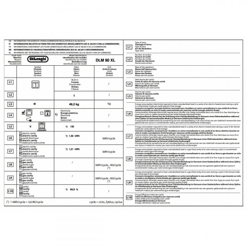 De’Longhi DLM 90 XL 120 L A Acciaio inossidabile