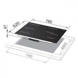 De’Longhi SLI 804 piano cottura Nero Da incasso 78 cm Piano cottura a induzione 4 Fornello(i)