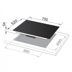 De’Longhi NSL 575D NCM piano cottura Nero Da incasso 75 cm Gas 5 Fornello(i)