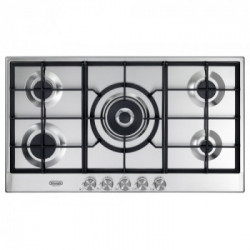 De Longhi NSL 590 X - Piano Cottura a Gas, 5 Fuochi, 90 cm, Inox