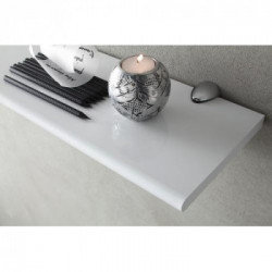 Mensola arredo Joker in MDF con rivestimento PP bianco lucido 900x180x18 mm