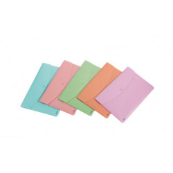 Favorit 400116128 cartella A4 Polipropilene (PP) Crema, Verde, Rosa, Porpora, Turchese
