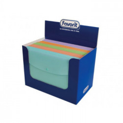 Favorit 400116128 cartella A4 Polipropilene (PP) Crema, Verde, Rosa, Porpora, Turchese