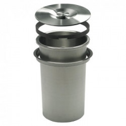 Pattumiera incasso Gollinucci Inox spazzolato 6110TOPIX