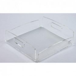 Portatutto Extragourmet cm 17,5x17,5 trasparente. Adatto per servire in tavola e ideale per allestire party e buffet