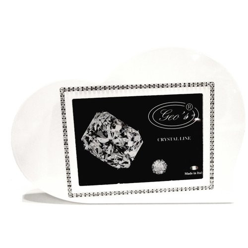 Portafoto Crystal Line cm 9x13 cuore bianco
