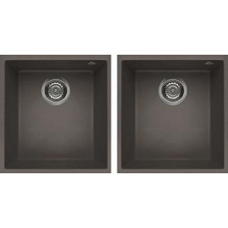 Elleci LKQ20093BSO - Lavello quadra 200, 2V, DOVE, grey sottotop