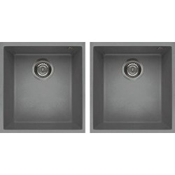 Elleci LKQ20097BSO - Lavello quadra 200, 2V, LIGHT, grey sottotop