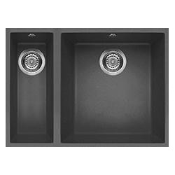 Elleci LKQ15099BSO - Lavello quadra 150, 56X44, 2V, dark grey sottotop