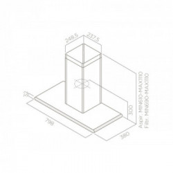 Elica GALAXY BLIX/A/80 - Cappa Aspirante a Parete, Inox e Vetro Nero, 80 cm, PRF0008948, C
