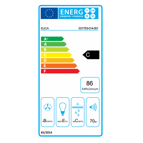 Elica GALAXY BLIX/A/80 - Cappa Aspirante a...