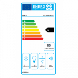 Elica GALAXY BLIX/A/80 - Cappa Aspirante a Parete, Inox e Vetro Nero, 80 cm, PRF0008948, C