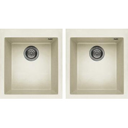 Elleci LGQ20062 - Lavello quadra 200, 2V, bianco antico