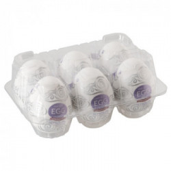 Tenga Egg Cloudy 6 pcs - Set di Masturbatori Monouso, Senza Vibrazione