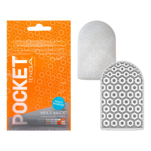 Tenga Pocket Hexa-Brick - Masturbatore Monouso,...