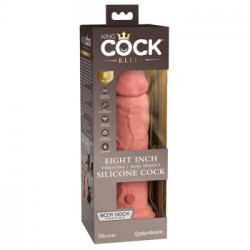 King Cock Elite KCE 8 DD Vibrating Cock Light - Dildo Realistico in Silicone , Vibrazione, Impermeabile, Ricaricabile
