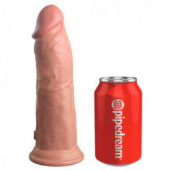 King Cock Elite KCE 8 DD Vibrating Cock Light - Dildo Realistico in Silicone , Vibrazione, Impermeabile, Ricaricabile