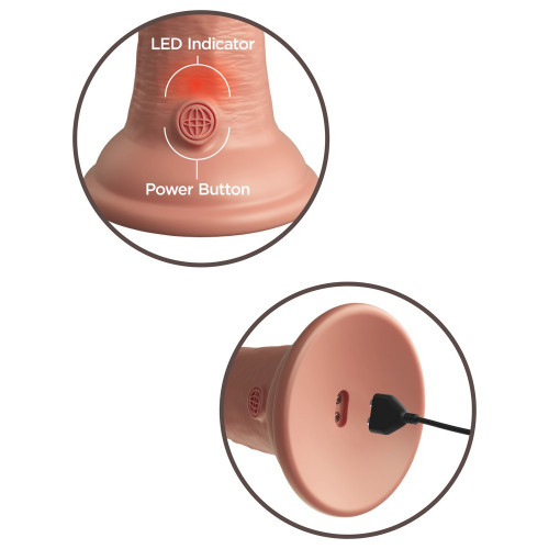 King Cock Elite KCE 8 DD Vibrating Cock Light -...