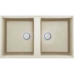 Elleci LGB45062BSO - Lavello best 450, 84x49, 2V, bianco antico sottotop