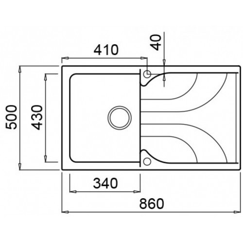 Elleci LGE40048 - Lavello ego 400, 86X50, 1VG,...
