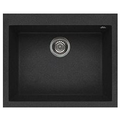 Elleci LGQ11054 - Lavello quadra 110, 61x50, 1V, nero pietra