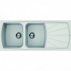 Elleci LGL50068 - Lavello living 500, 116X50, 2VG, bianco