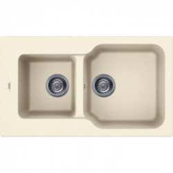 Elleci LGF43062 - Lavello fox 430, 86x50, 2V, bianco antico