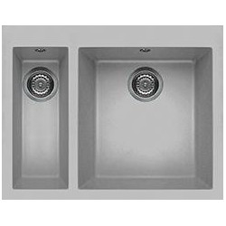 Elleci LMQ15079 - Lavello quadra 150, 59x50, 2V, aluminium