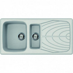 Elleci LGM47552 - Lavello master 475, 100x50, 2VG, bianco pietra