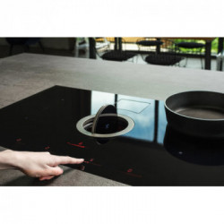 Elica NIKOLATESLA SWITCH BL/A/83 - Piano Induzione con Cappa Aspirante Integrata, Vetro Nero, 83 cm, PRF0146212, A+