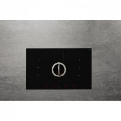Elica NIKOLATESLA SWITCH BL/A/83 - Piano Induzione con Cappa Aspirante Integrata, Vetro Nero, 83 cm, PRF0146212, A+