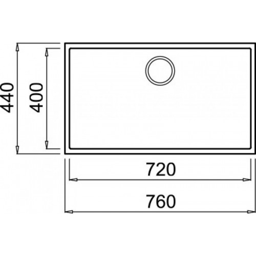 Elleci LKQ13095BSO - Lavello quadra 130, 76X44,...