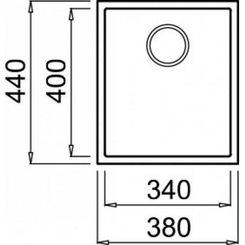Elleci LKQ10095BSO - Lavello quadra 100, 38X44,...