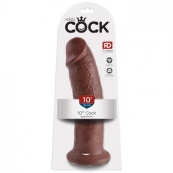 King Cock 10" Cock Brown - Dildo Realistico