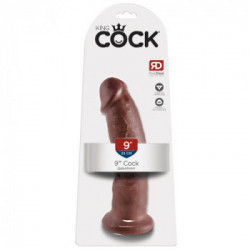King Cock 9" Cock Brown - Dildo Realistico