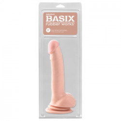 Basix Rubber BRW 9" Suction Cup Thicky Ligh - Dildo Realistico con Testicoli, Ventosa