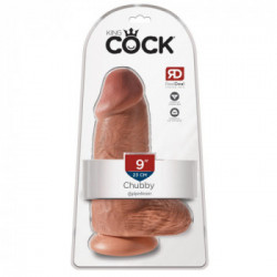 King Cock 9" Chubby Tan - Dildo Realistico