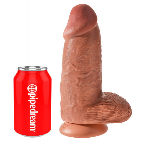 King Cock 9" Chubby Tan - Dildo Realistico