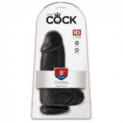 King Cock 9" Chubby Dark - Dildo Realistico