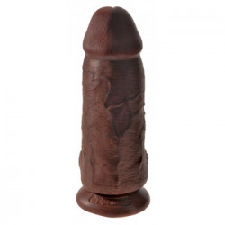 King Cock KC Chubby Brown - Dildo Realistico con Testicoli e Ventosa, MArrone