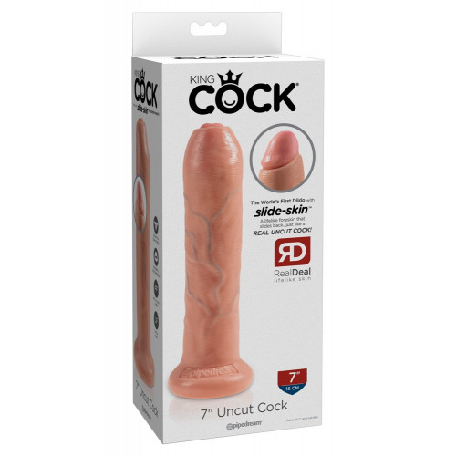 King Cock 7" Uncut Light - Dildo Realistico