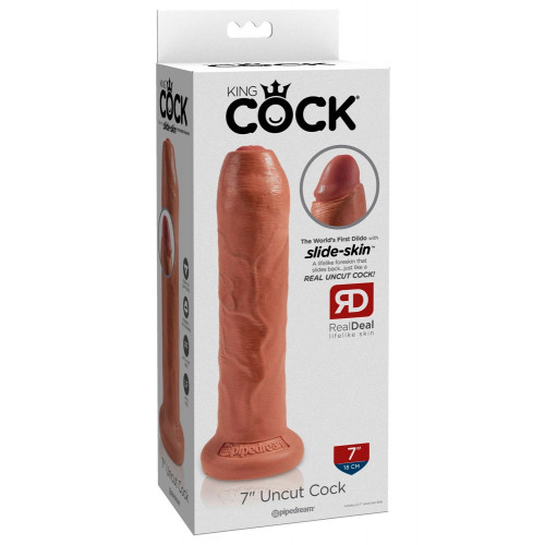 King Cock KC 7" Uncut Tan - Dildo Realistico...