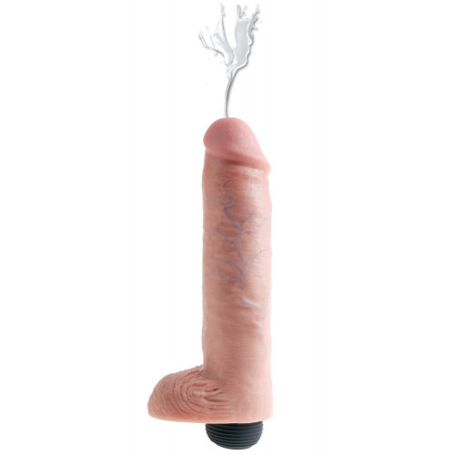 King Cock KC 10" Squirting Cock with Bal -...
