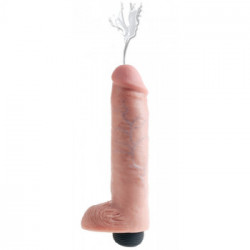 King Cock KC 10" Squirting Cock with Bal - Dildo Realistico con Testicoli, Eiaculazione