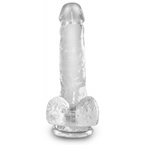 King Cock Clear KCC 6 Cock with Balls - Dildo...