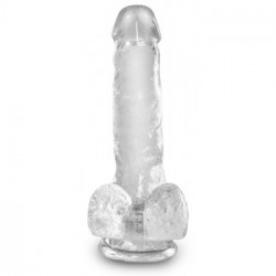 King Cock Clear KCC 6 Cock with Balls - Dildo Realistico con Testicoli