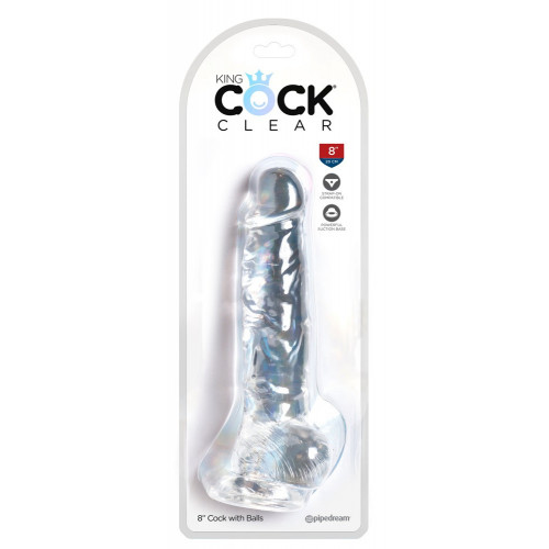 King Cock Clear Cock with Balls 8 - Dildo...