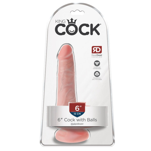 King Cock 6" Cock with Balls - Dildo Realistico