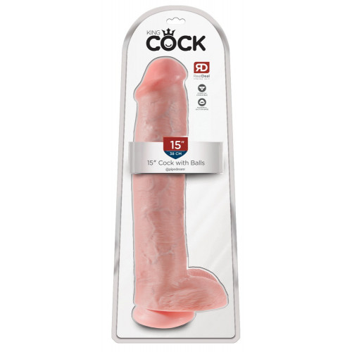 King Cock 15" Cock with Balls - Dildo Realistico
